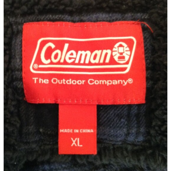 Coleman Jacket Mn XL Blue Plaid Sherpa Lined Flannel Workwear Shacket Barn Chore - Picture 7 of 9